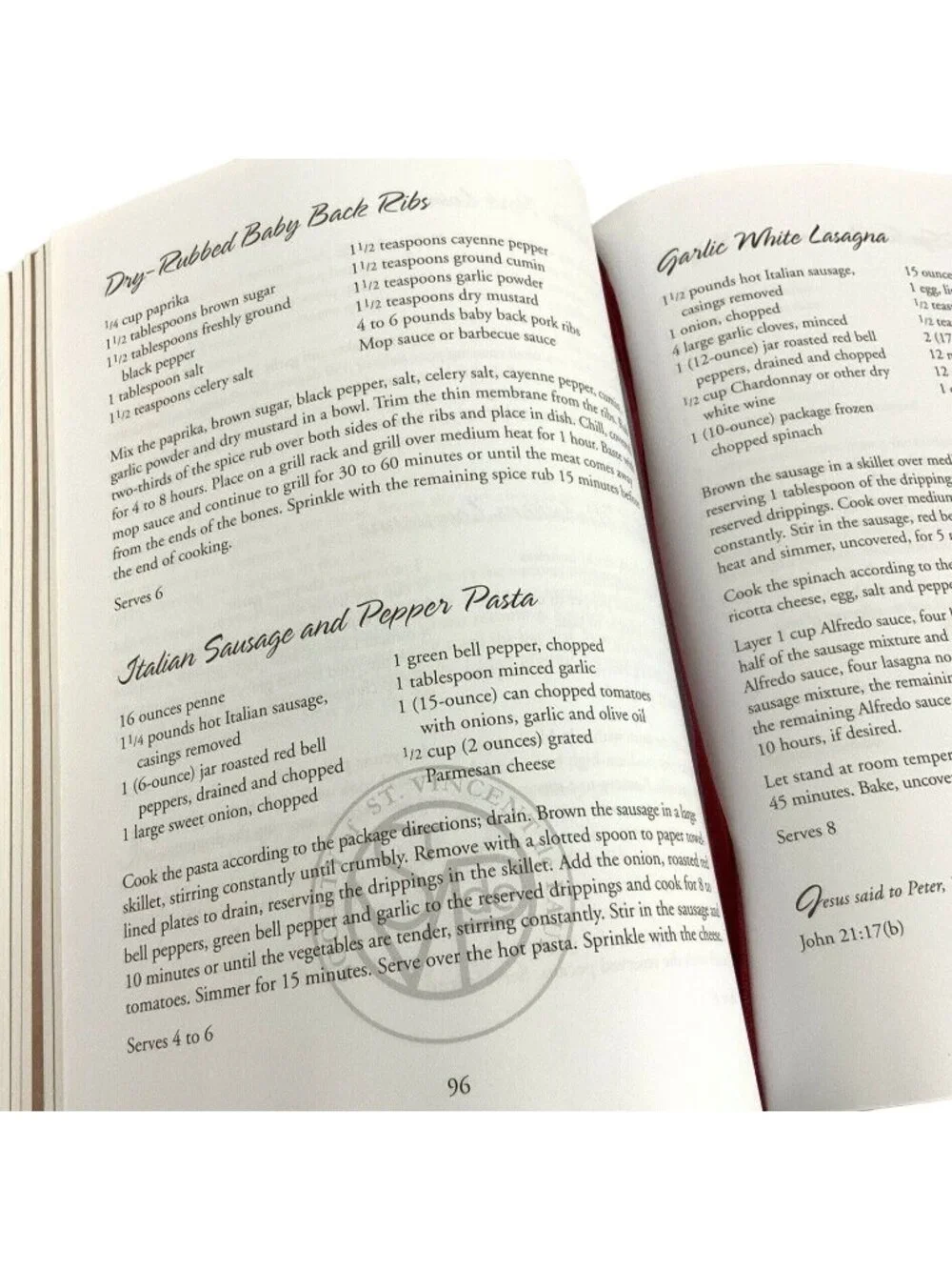 Taste & See Cookbook Society Of St Vincent De Paul Louisiana Hardcover 2009